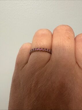 Pink Gemstone Eternity Ring - Women Jewelry
